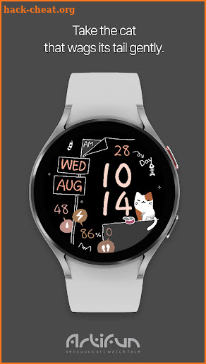 artifun.fishcat.watchface screenshot