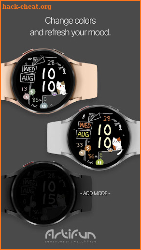 artifun.fishcat.watchface screenshot