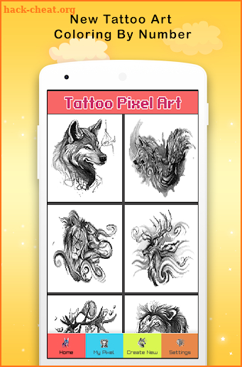 Artistic Coloring tattoo Pixel By Number screenshot