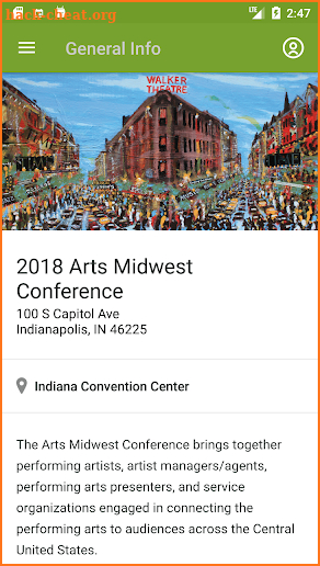 Arts Midwest Conference screenshot