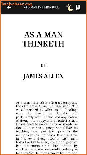 As A Man Thinketh - Night Mode by James Allen screenshot