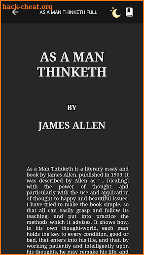 As A Man Thinketh - Night Mode by James Allen screenshot