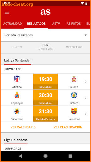 AS -  News and sports results. screenshot