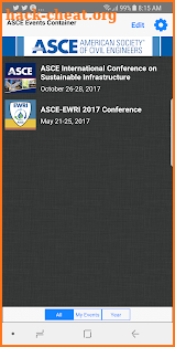 ASCE Conferences and Events screenshot
