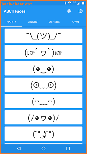 ASCII Faces screenshot