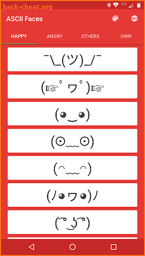 ASCII Faces screenshot