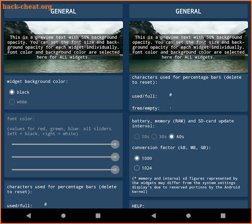 ASCII System Monitor Free (Widget Collection) screenshot
