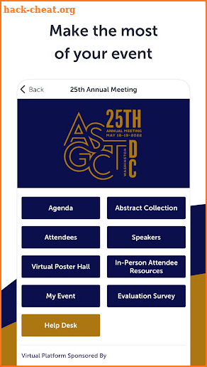 ASGCT Events screenshot