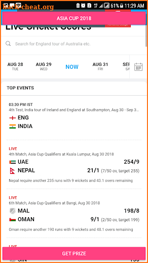 Asia Cup 2018 Live screenshot