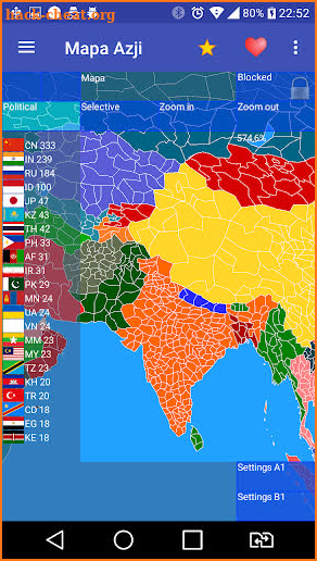 Asia Map screenshot