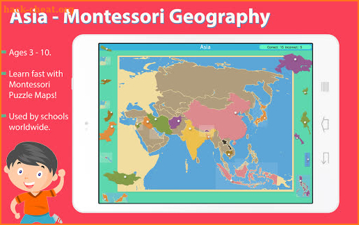 Asia - Montessori Geography for Kids screenshot