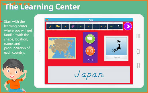 Asia - Montessori Geography for Kids screenshot