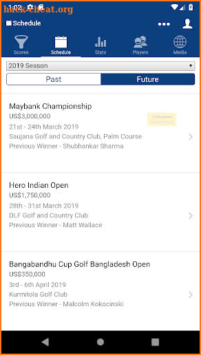 Asian Tour: Professional Golf Tournaments in Asia screenshot