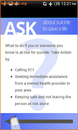 ASK & Prevent Suicide screenshot