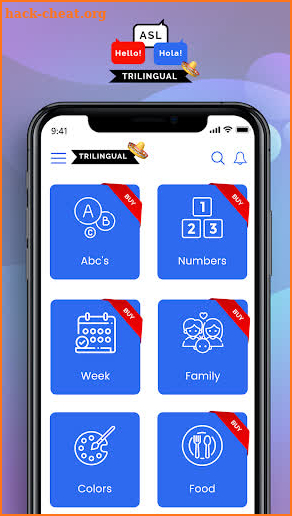 ASL-Trilingual app screenshot