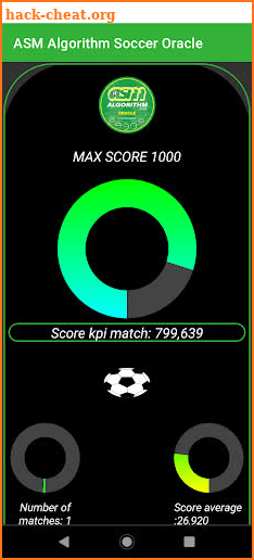 ASM Algorithm Soccer Oracle screenshot
