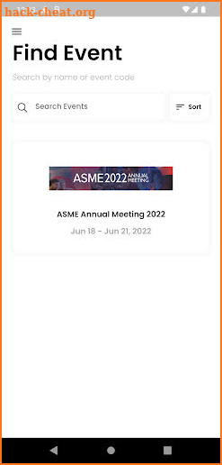 ASME Events screenshot