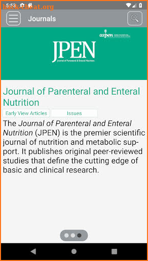 ASPEN Journals screenshot