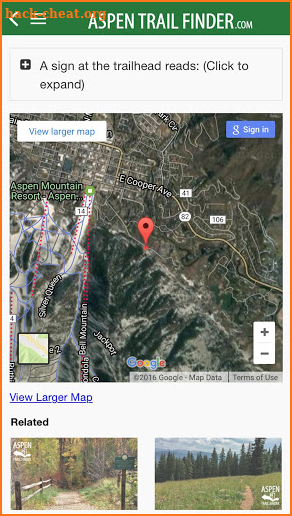 Aspen Trail Finder screenshot