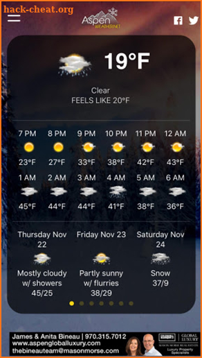 Aspen Weather screenshot