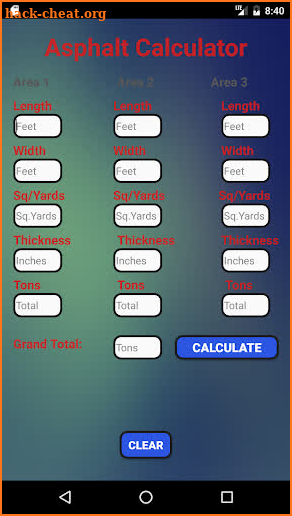 Asphalt Calculator Advanced screenshot