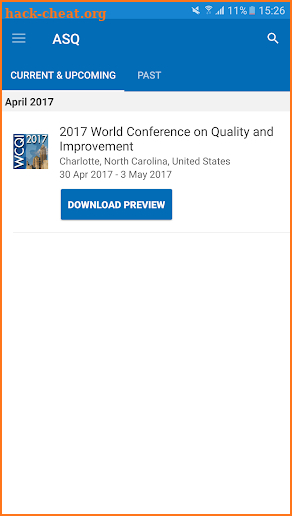 ASQ Conferences screenshot
