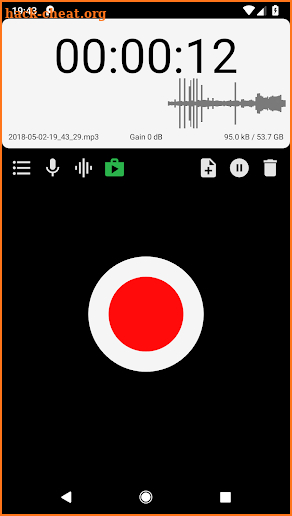 ASR Free MP3 voice and audio recorder screenshot