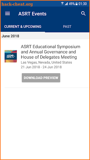 ASRT Events screenshot