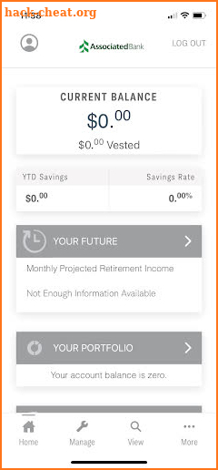 Associated Retirement Online screenshot