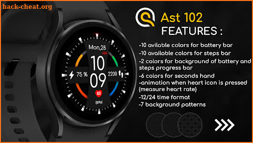 Ast102 Digital Watch face screenshot