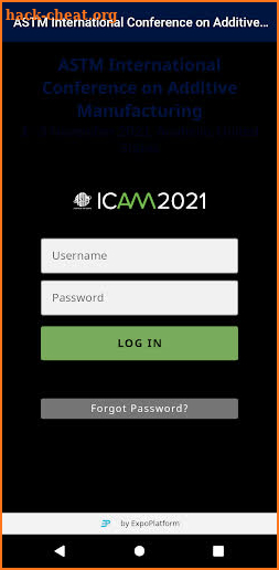 ASTM ICAM 2021 screenshot