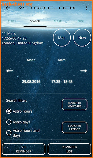 Astro Clock Pro (planet hours) screenshot