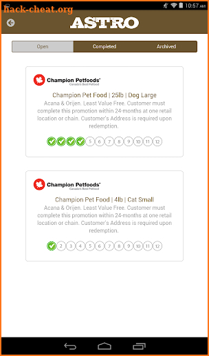 Astro Loyalty Pet Owner App screenshot