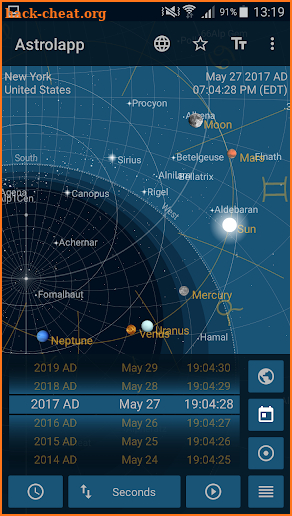 Astrolapp Planets and Sky Map screenshot