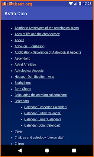 Astrology Dictionary screenshot