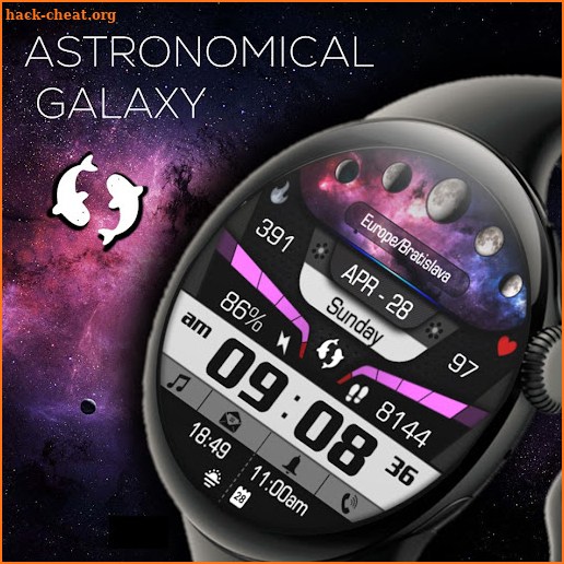 Astronomy Moon Galaxy Watch 73 screenshot