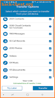 AT&T Mobile Transfer screenshot