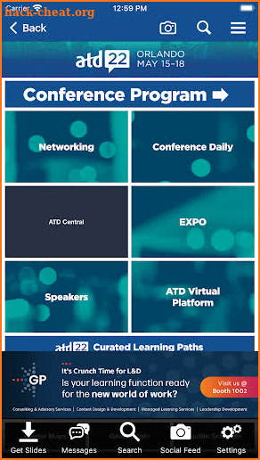 ATD Conferences screenshot
