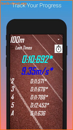 Athletics Track & Field Stopwatch screenshot