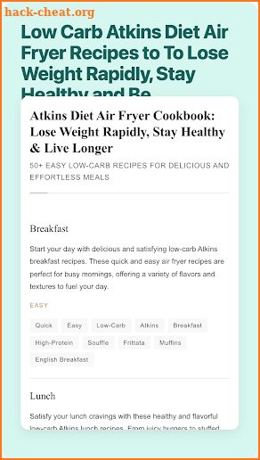 Atkins Air Fryer Recipes screenshot