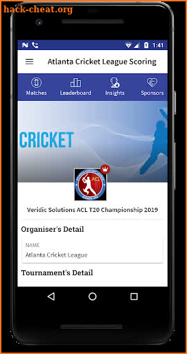 Atlanta Cricket League Scoring screenshot