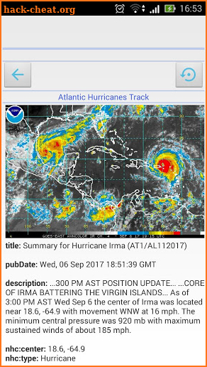 Atlantic Hurricane Track screenshot