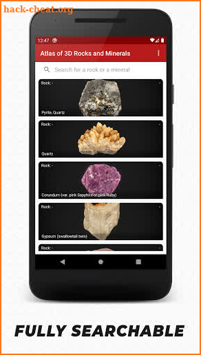 Atlas of 3D Rocks and Minerals - Geology in 3D screenshot