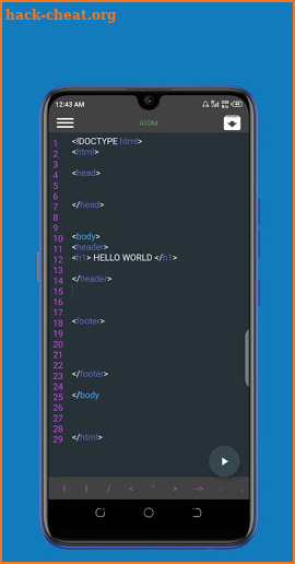 ATOM code editor screenshot