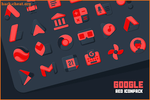 Atom Red Iconpack screenshot