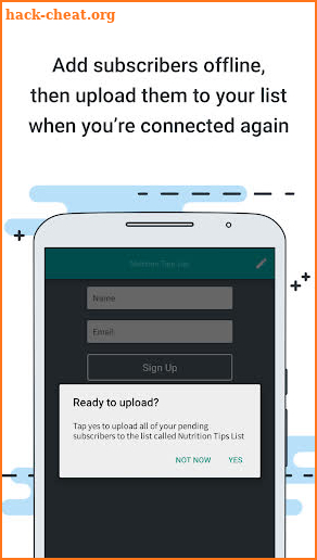 Atom - Subscriber sign-up app screenshot