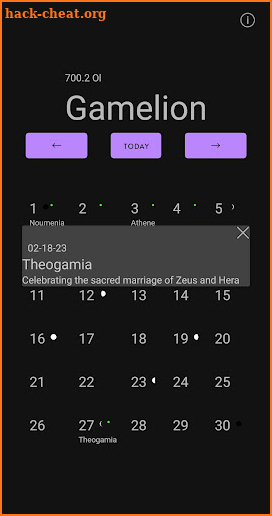 Attic Calendar screenshot