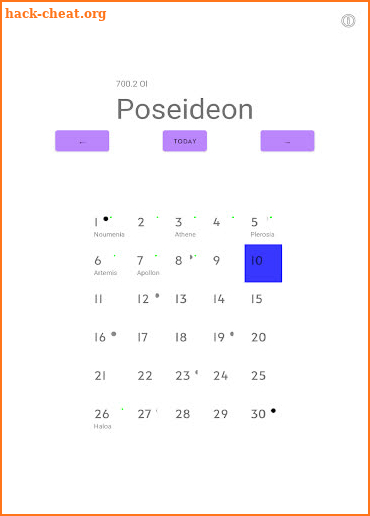 Attic Calendar screenshot