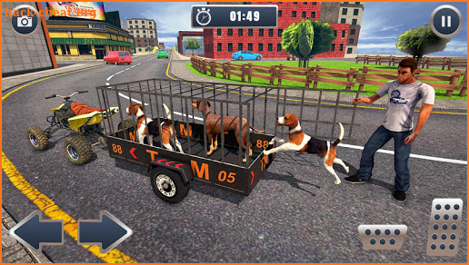 ATV Bike Dog Transporter Cart Driving screenshot