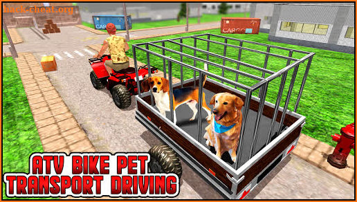 ATV Quad Bike Pet Transporter Driving - Dog Games screenshot
